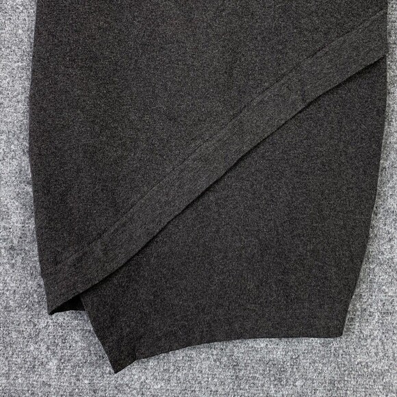 BCBGeneration Knit Skirt Women XXS Wrap Asymmetrical Pull-on Charcoal - Picture 2 of 7